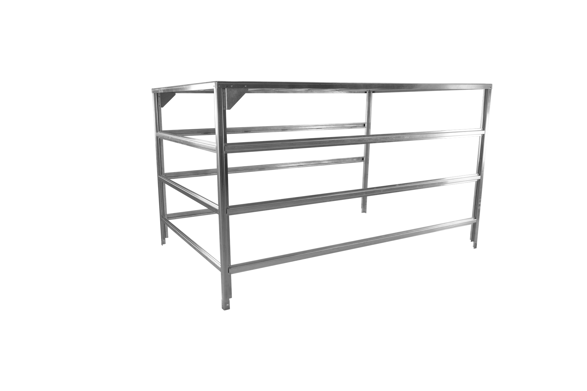 Planengestell Aluminium - freigestelltes Bild - Seitenansicht