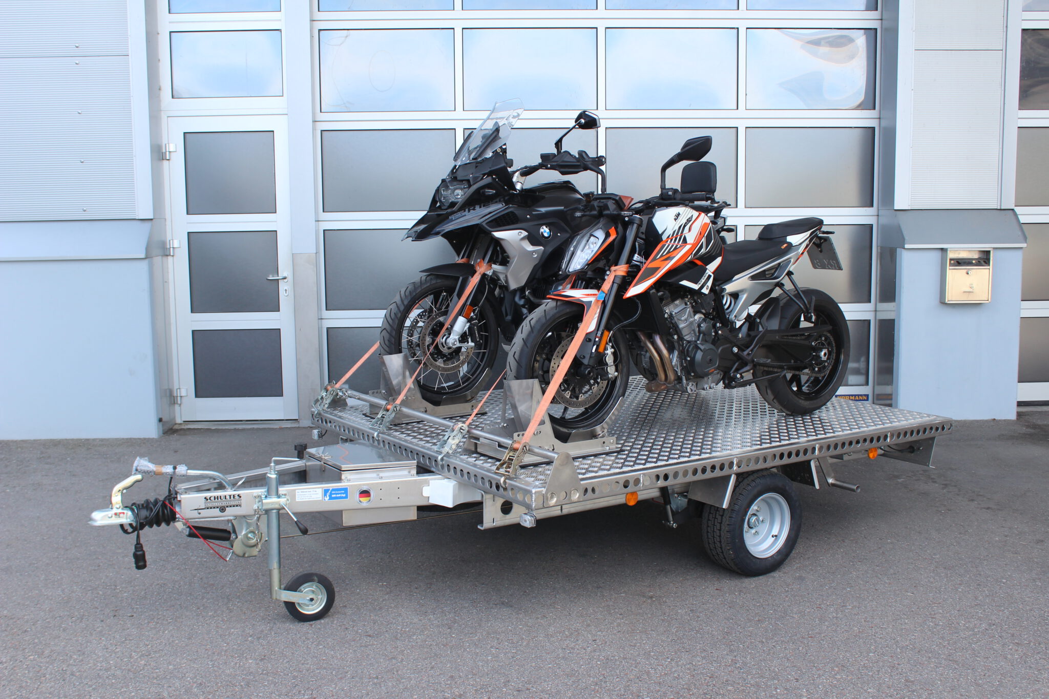Wunderschne Motorrad Auf Anhnger Ebenbild