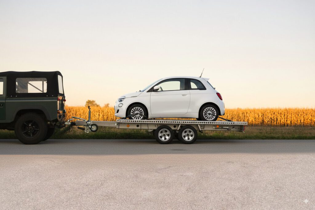 PKW-Anhänger -Zweiachsanhänger mit Fiat 500